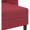Dvivietė sofa su šezlongu, L formos, vyno raudonos spalvos, 125 cm, dirbtinė oda