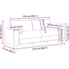 Trivietė sofa, tamsiai pilka, 220x77x82 cm, aksomas