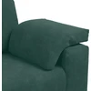 Trivietė sofa, tamsiai žalia, 220x77x82 cm, aksomas