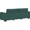 Trivietė sofa, tamsiai žalia, 220x77x82 cm, audinys