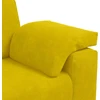 Trivietė sofa, geltona, 220x77x82 cm, aksomas