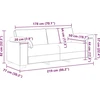 Trivietė sofa, geltona, 220x77x82 cm, aksomas