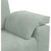 Trivietė sofa, šviesiai pilka, 220x77x82 cm, aksomas