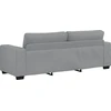 Trivietė sofa, šviesiai pilka, 220x77x82 cm, audinys