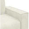 Trivietė sofa, kreminės spalvos, 220x78x84 cm, aksomas