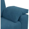 Trivietė sofa, mėlyna, 220x77x82 cm, aksomas