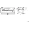 Sofa Beliani 4 vietų svetainės baldų komplektas CHESTERFIELD, natūrali oda, šviesiai smėlio spalvos