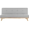 Beliani Trivietė sofa lova FROYA Šviesiai pilka