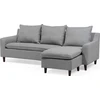 Beliani Trivietė kampinė sofa ELVENES, šviesiai pilka, kairinė