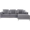 Beliani Kampinė sofa OSLO 4 asmenų, šviesiai pilka, kairinė