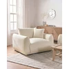 Sofa Beliani 5 dalių svetainės baldų komplektas JUBEK Boucle, kreminės baltos spalvos