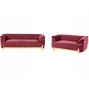 Sofa Beliani 5 vietų minkštųjų baldų komplektas ALNOR, šenilas, burgundinės spalvos