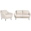 Sofa Beliani 3 vietų sofos komplektas EIBY Boucle smėlio spalvos