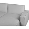Beliani Išskleidžiama kampinė sofa ROMEDAL, 3 vietų, šviesiai pilka, kairinė