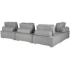 Beliani 4 vietų modulinė sofa TIBRO dešininė Pilka