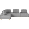 Beliani 4 vietų modulinė sofa TIBRO dešininė Pilka