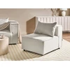Sofa Beliani Vienvietis modulis AXEBO, kreminės baltos spalvos Boucle