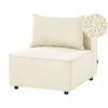 Sofa Beliani Vienvietis modulis AXEBO, kreminės baltos spalvos Boucle