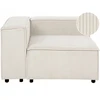 Sofa Beliani ARDAL kampinis modulis dešininis, kreminė balta spalva, velvetas
