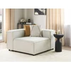Sofa Beliani ARDAL kampinis modulis dešininis, kreminė balta spalva, velvetas