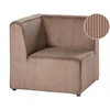 Sofa Beliani Kampinis modulis LEMVIG kairinis smėlio spalvos velvetinis