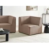 Sofa Beliani Kampinis modulis LEMVIG kairinis smėlio spalvos velvetinis