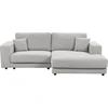 Beliani 3 vietų kampinė sofa LOFOTEN šviesiai pilka, kairinė
