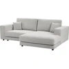 Beliani 3 vietų kampinė sofa LOFOTEN šviesiai pilka, kairinė