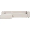 Beliani Trijų vietų kampinė sofa VERNON, šviesiai smėlio spalvos, dešininė