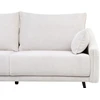 Beliani Trijų vietų kampinė sofa VARDE, balta (kreminė), dešininė