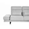 Beliani 4 vietų kampinė sofa IKAST šviesiai pilka, kairinio tipo