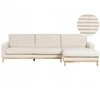 Beliani 4-vietė kampinė sofa SIGGARD, vagorinis audinys, smėlio spalvos, kairinė