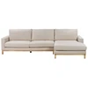 Beliani 4 vietų kampinė sofa SIGGARD, smėlio spalvos, kairinė