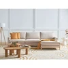 Beliani 4 vietų kampinė sofa SIGGARD, smėlio spalvos, kairinė