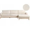 Beliani 4 vietų kampinė sofa SIGGARD, boucle, balta, kairinė