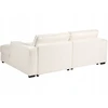 Beliani Kampinė sofa KOLDING, boucle audinys, šviesiai smėlio spalvos, su otomane, kairinė