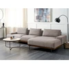 Beliani Kampinė sofa 4 asmenims MARIFERD šviesiai ruda kairinė