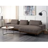 Beliani 4 vietų kampinė sofa MARIFERD ruda, kairinė