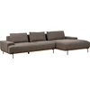 Beliani 4 vietų kampinė sofa MARIFERD ruda, kairinė