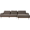 Beliani 4 vietų kampinė sofa MARIFERD ruda, kairinė