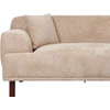 Beliani 3 vietų kampinė sofa HOLT, smėlio spalvos, su otomanu, kairinė