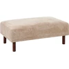 Beliani 3 vietų kampinė sofa HOLT, smėlio spalvos, su otomanu, kairinė