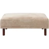 Beliani 3 vietų kampinė sofa HOLT, smėlio spalvos, su otomanu, kairinė