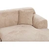 Beliani 3 vietų kampinė sofa HOLT, smėlio spalvos, su otomanu, kairinė