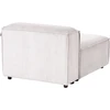 Beliani ARDAL 3-vietė modulinė sofa kairinė, kreminė balta, velvetas su otomanu