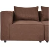 Beliani Modulinė 4 vietų kampinė sofa AXEBO kairinė ruda Boucle