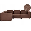 Beliani Modularinė kampinė sofa 4 asmenims AXEBO dešininė, ruda, Boucle