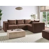 Beliani Modulinė 4 vietų kampinė sofa AXEBO kairinė ruda Boucle