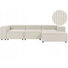 Beliani Keturvietė modulinė kampinė sofa ARDAL, kairinė, kreminė balta, velvetas