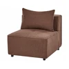 Beliani Modulinė 4 vietų kampinė sofa AXEBO kairinė ruda Boucle